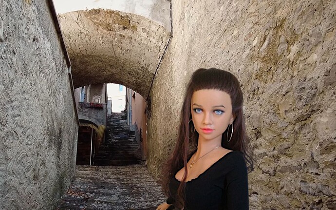 Urban Italian Street with Esmee undone