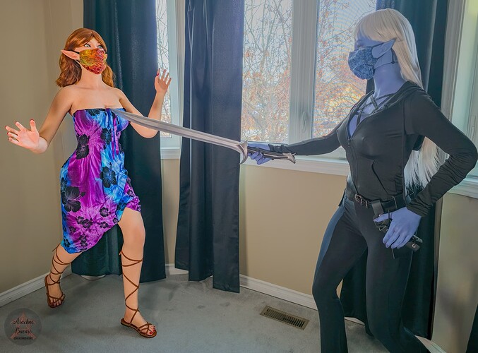 Arachne and Seraphina in 2020 Keep Your Distance