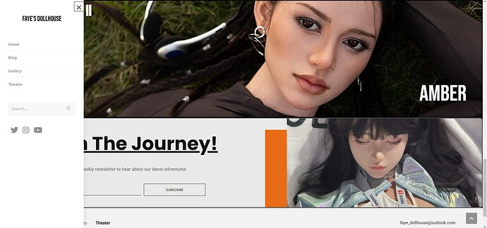 New website interface