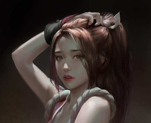 HD-wallpaper-mai-shiranui-art-frumusete-fantasy-girl-luminos-dark-ley-bowen-face-2244433462