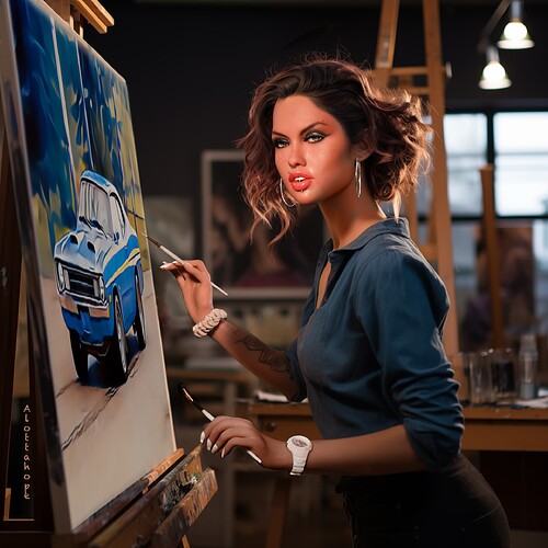 Gwynyd Artist at work master-Demon