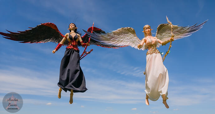 Desdemona and Selene in Taking Flight