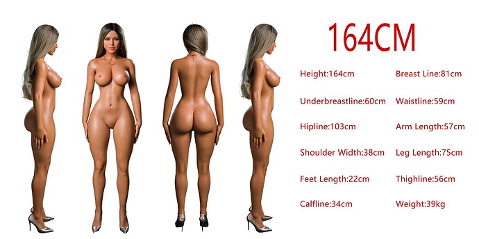 164cm silicone body