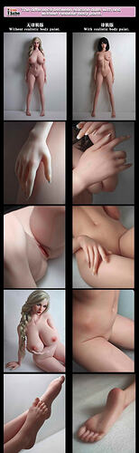 1-The difference between silicone dolls with andwithout realistic body paint.