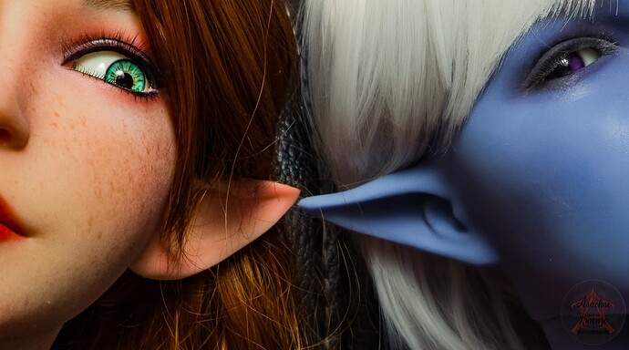 Arachne and Seraphina in A Pointed Example of Elven Superiority