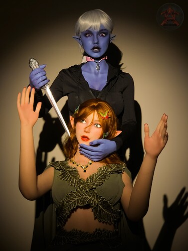 Arachne and Seraphina in Drow Don't Play Well With Others
