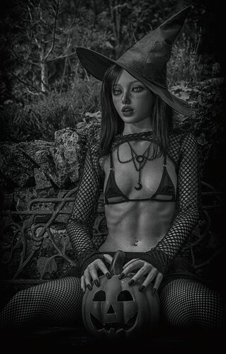 Vanessa Halloween 2BWpush