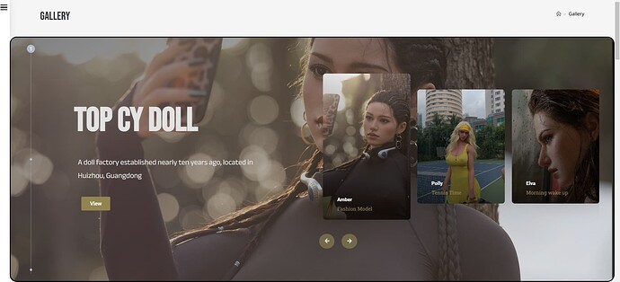 New gallery navigation interface