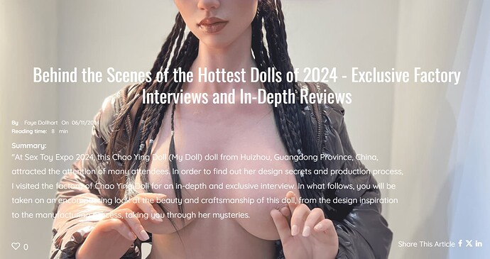 The first report on real data of sex dolls